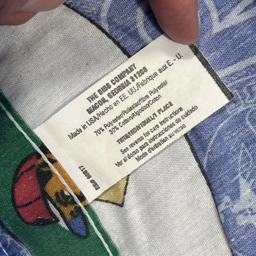 Vintage 1991 MLB Major League Baseball Twin Bed Flat Sheet.
